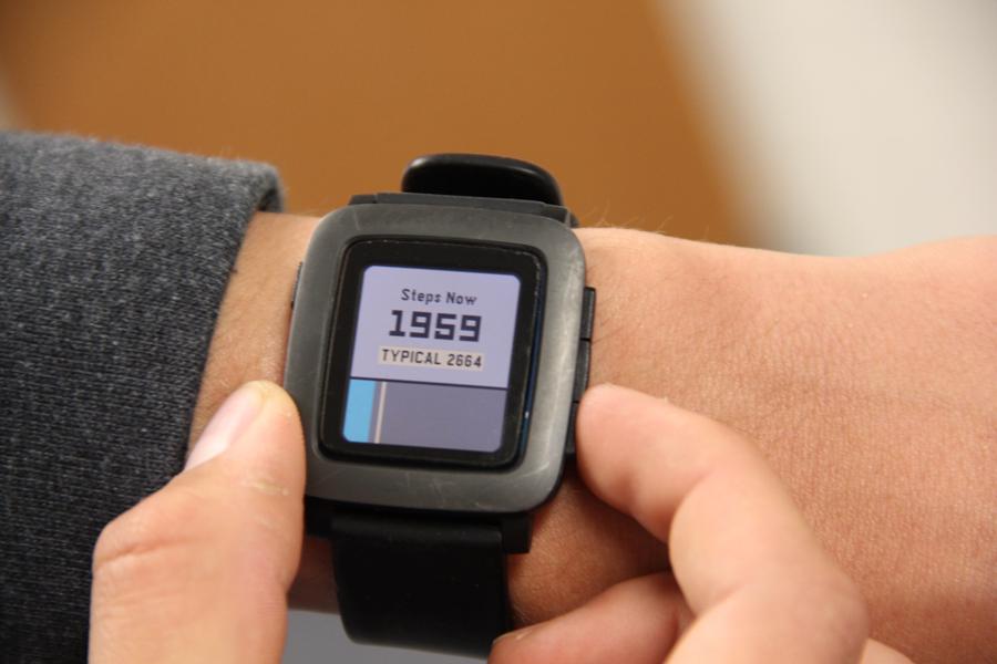 Brian Beggs uses his Pebble Smartwatch