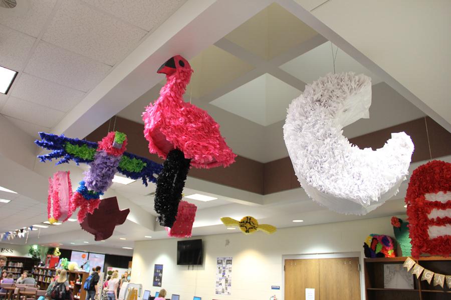 Students have worked very hard to create beautiful piñatas.