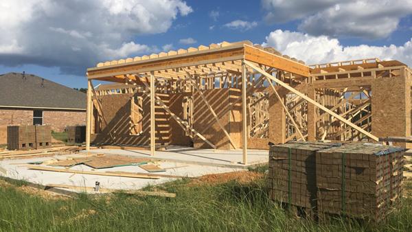 The construction of student Avery McMurrays new house progresses.