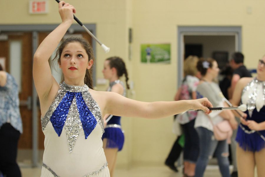 Senior Haleigh Hopper during her UIL performance. She earned a first division with her solo routine and ensemble.