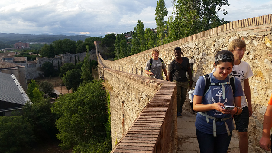 Junior+Dillon+Heinaman+takes+in+Spains+scenery.+The+students+got+to+visit+multiple+different+spots.
