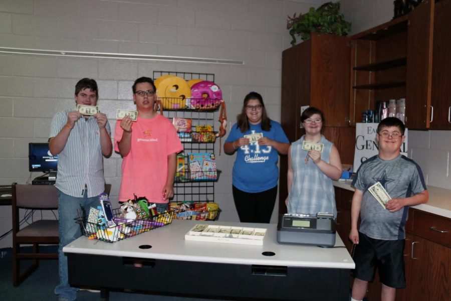 The Life Skills students spend their money at the new general store. Through this, they have learned money and communication skills.