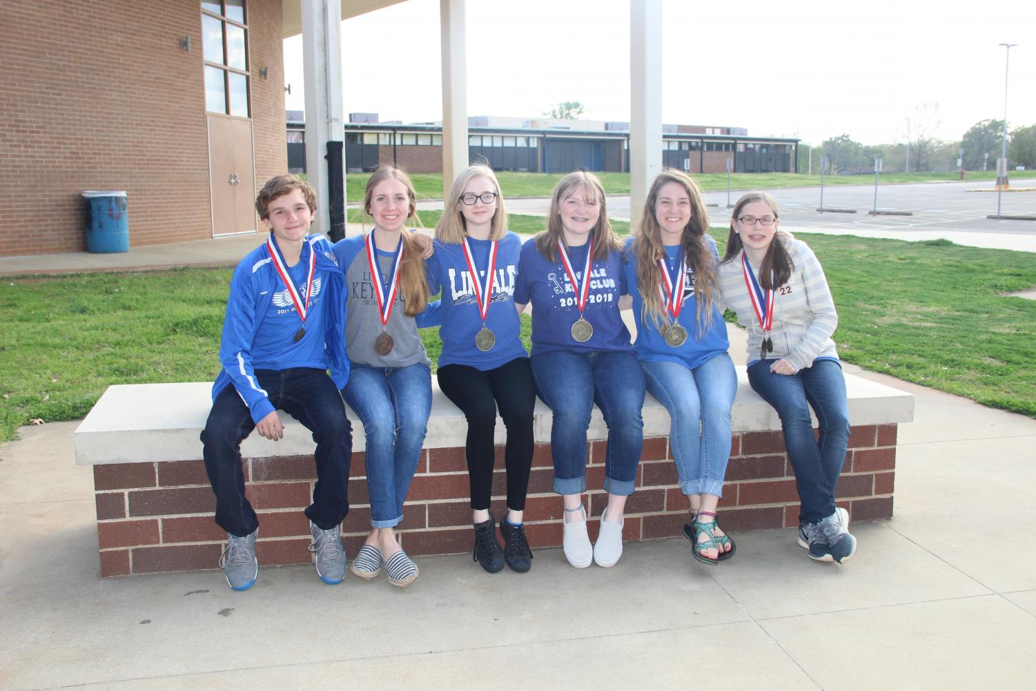 The UIL journalism team pose for a picture at the district meet. (Not pictured Tyra Rodden).