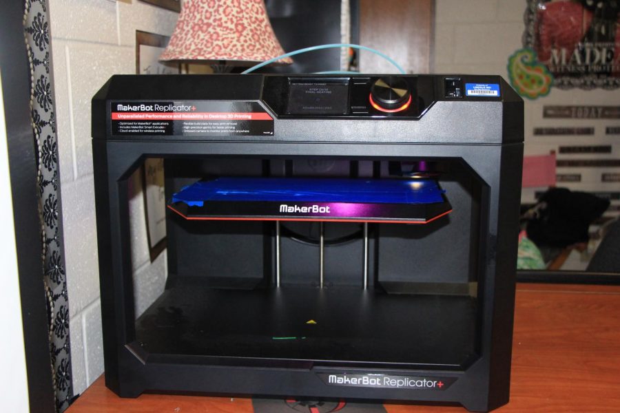 Students use the 3D printer to bring their designs to life. The engineering class got a new 3D printer last year that they use in many of their projects.      