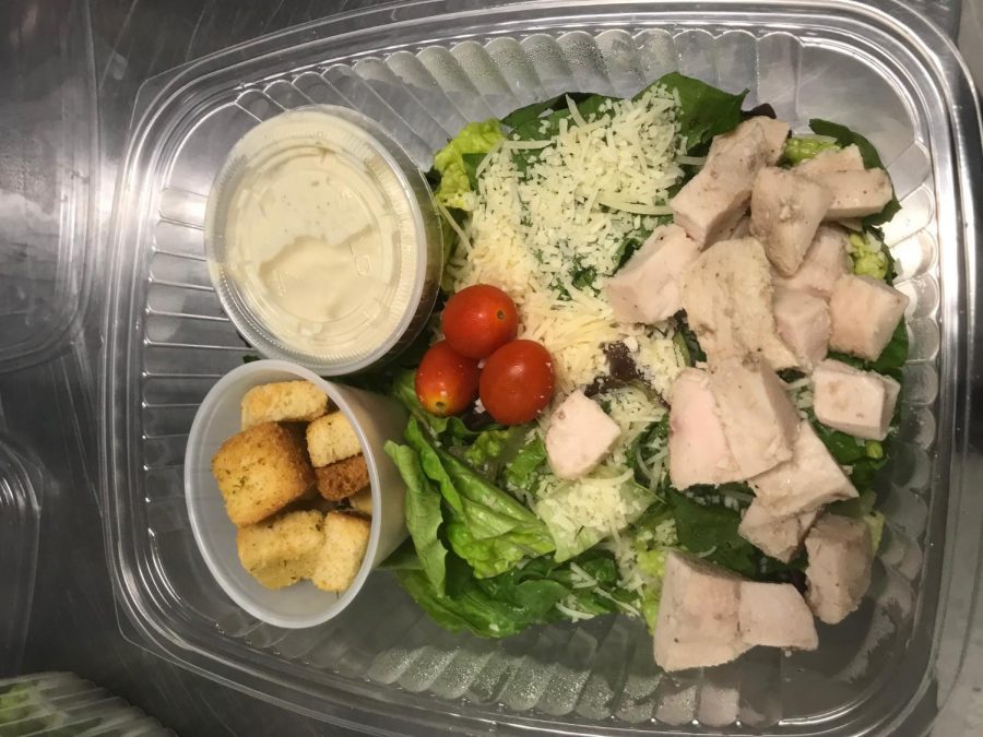Teachers can choose their choice of dressings and salads to purchase.