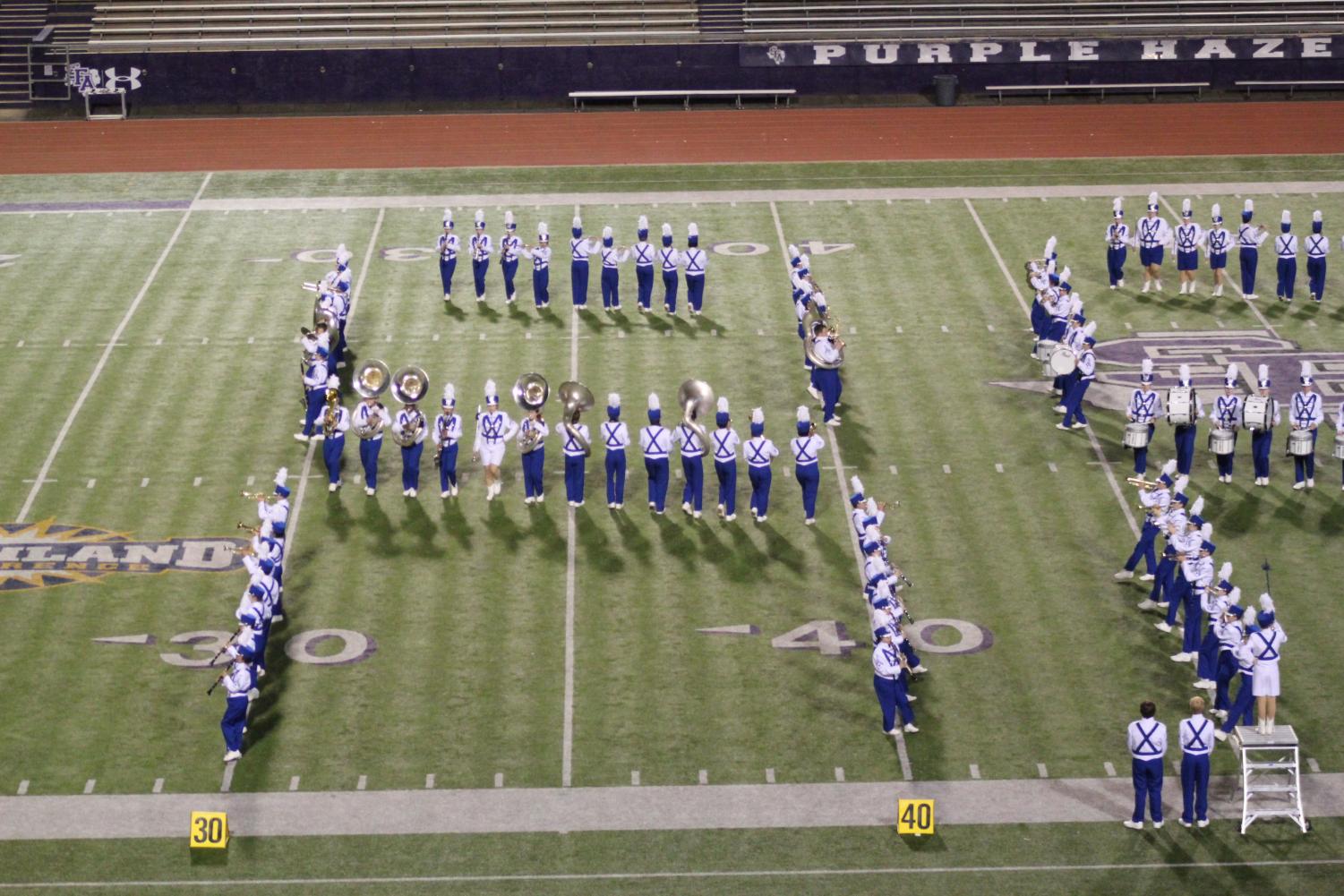 The Pride of Lindale Band performs their drill at the National Association of Military Marching Bands contest November 2. The band placed third at the event, and the University Interscholastic League has now voted to sanction the contest as the UIL State Military Marching Contest.