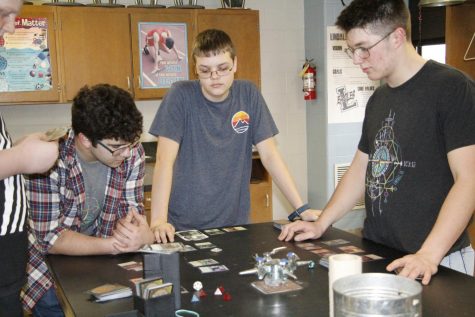Students play Magic after school on January 29.