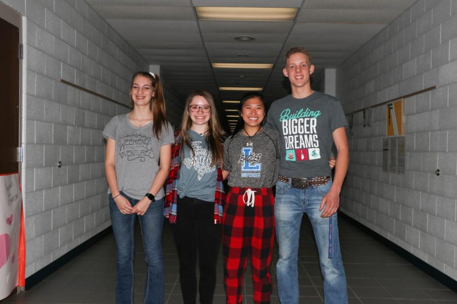 Juniors Jayden Gregory (left), Bethany Dupree (middle left), Rebekah Beard (middle right), Tyler Thompson (right) have been chosen to attend this years Rotary Youth Leadership Award camp. RYLA is a camp that teaches juniors to expand and improve their leadership skills.