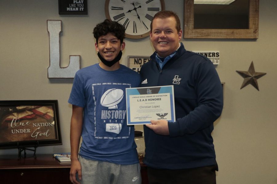 Junior Awarded LEAD Student of the Month for December
