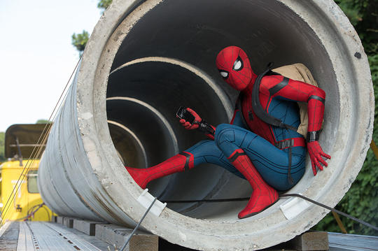 Peter Parker as Spider-Man in the Marvel Cinematic Universe. This features Tom Holland as the most current Spider-Man.