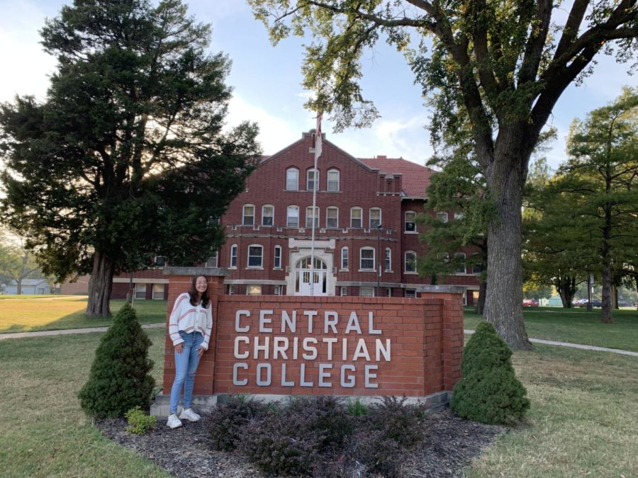 Senior Jesika Miller poses at Central Christian College during a college tour. She recently received an offer to play softball for them.