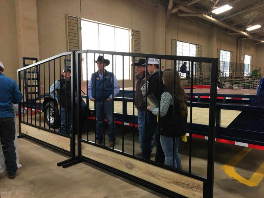 Sophomores Justin Seekford, Levi Simmons, and 
Jaclyn Brandon wins Blue Ribbon for their entry way gate. It was super fun and a really good experience, Simmons said. For my first show, it went really good and we got the highest ranking.