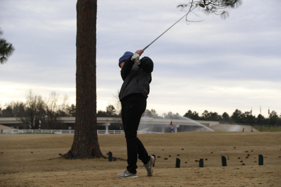 Junior Kennedy Weesner competes in a golf tournament at Hideaway.