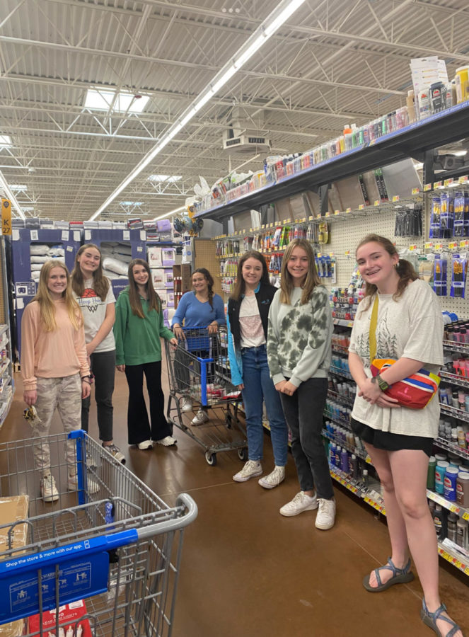 Key Club went to Walmart to get supplies to make ornaments. They will start decorating next Tuesday.
