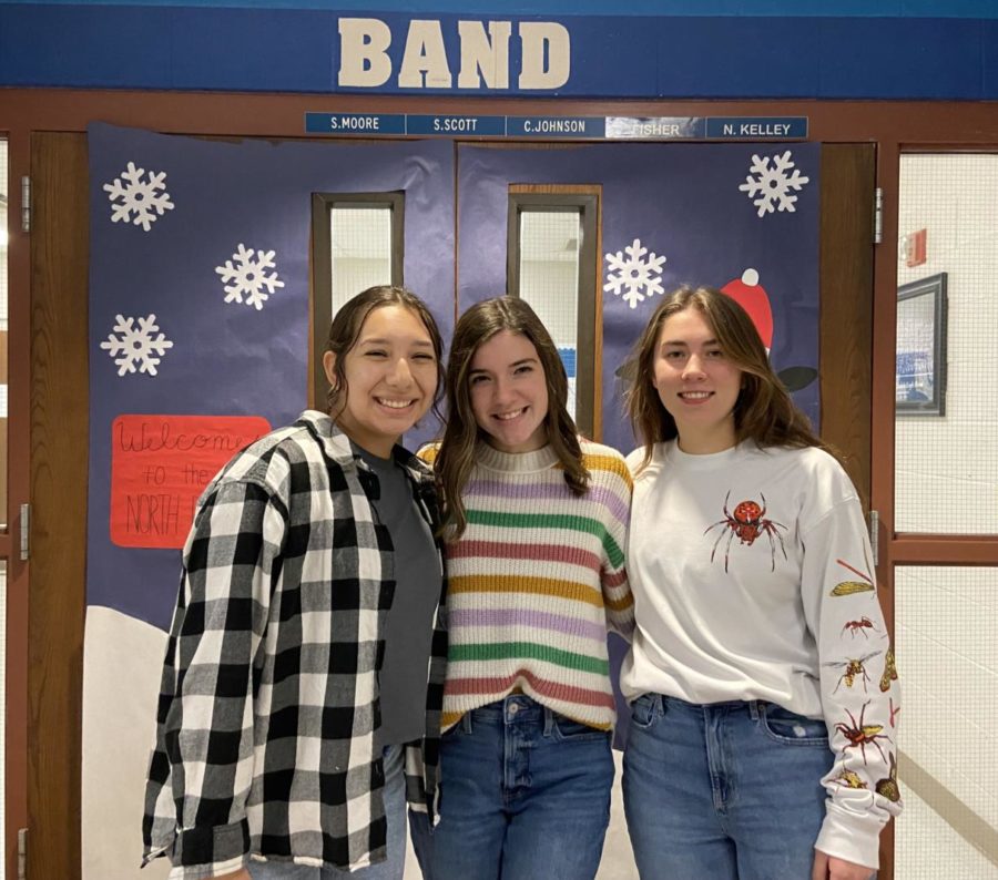 Seniors+Christiana+Ussery%2C+Kaitlyn+Groth%2C+and+junior+Nicole+Hines+made+the+All-State+band.+Ussery+has+made+the+band+for+three+consecutive+years.