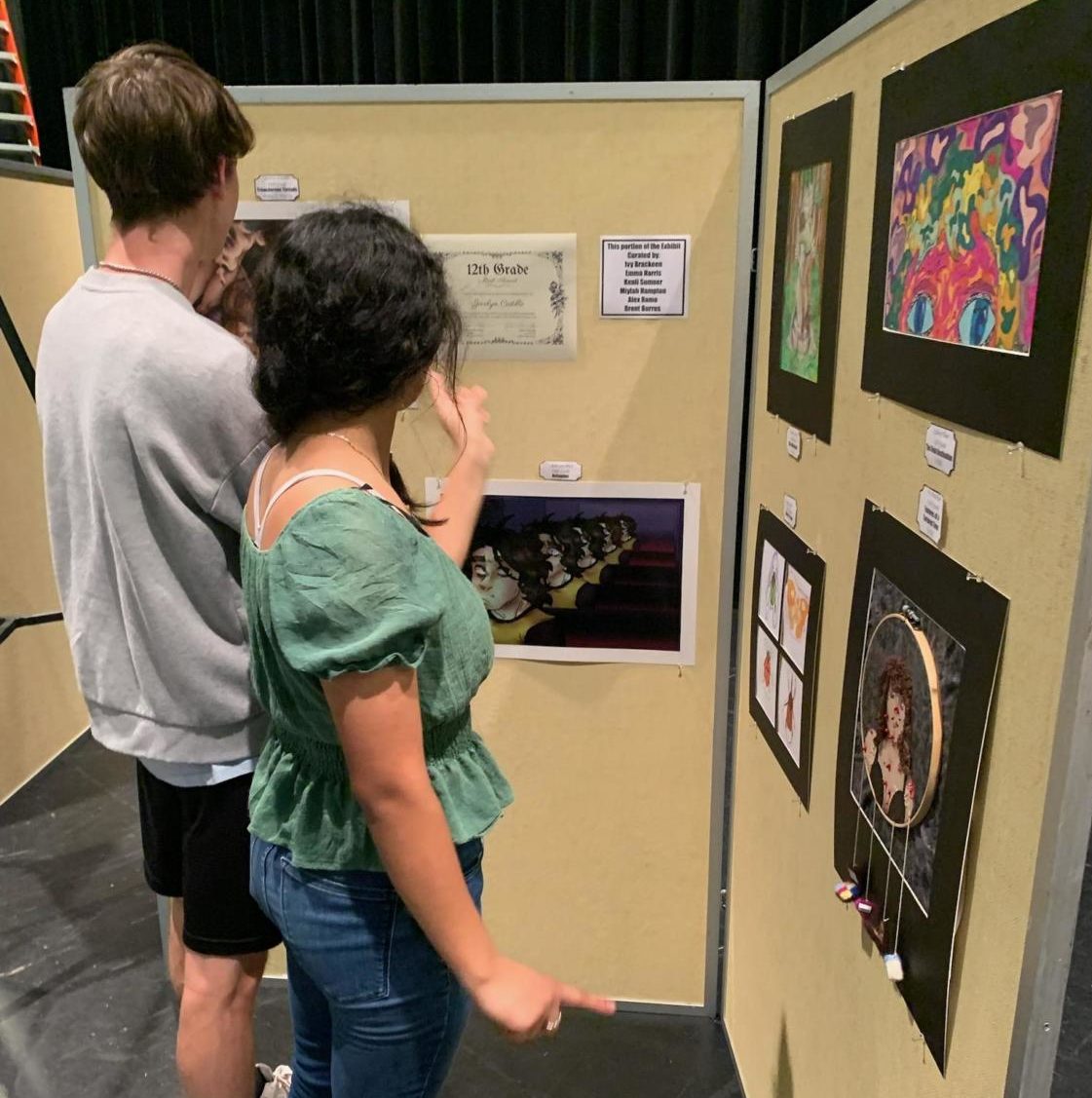 Student Art Displayed in Showcase