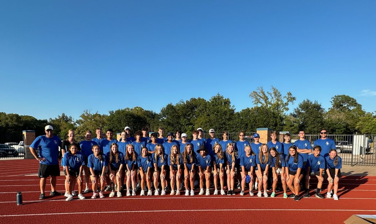 The tennis team poses together before Meet the Eagles. I’m looking forward to making it far again this year and even winning state, Senior Emilio Rodriguez said. I’m preparing by working hard everyday and trying to push my teammates with the same intensity and expectations I have for myself.
Photo courtesty of Randal Namanny.