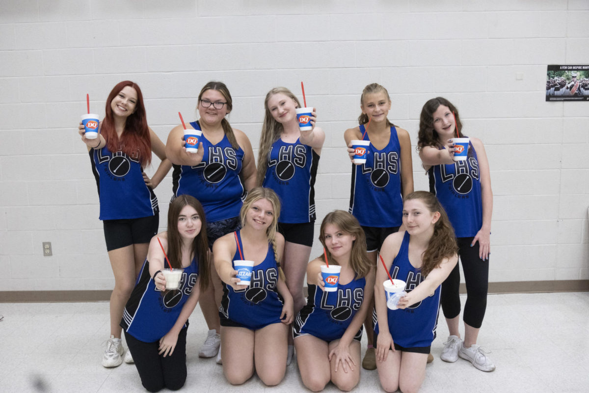 Twirlers receive blizzards as a reward for a no drop performance. They were rewarded by coach Abigail Banko.