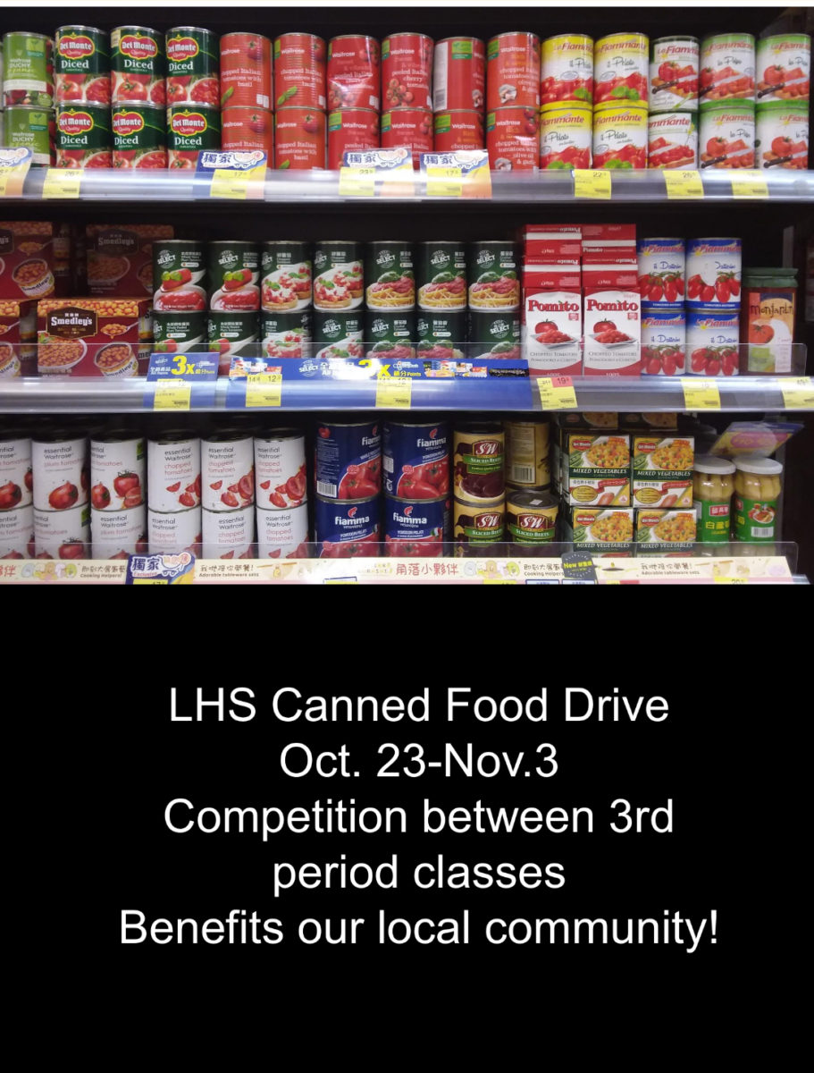 Flyer of food drive.