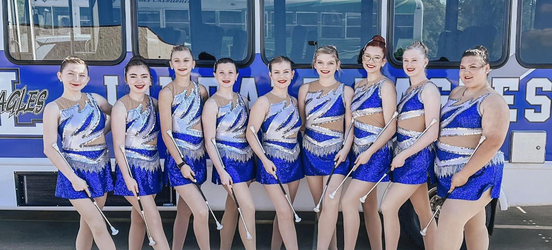 Twirlers pose after their regional competition. All of the girls qualified for state.
Photo courtesy of Abby Banko