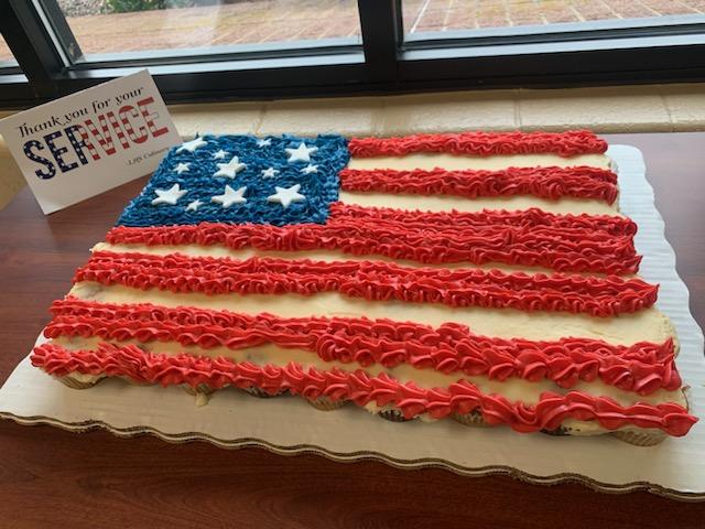 Culinary students prepared cupcakes for staff to honor veterans district wide. 