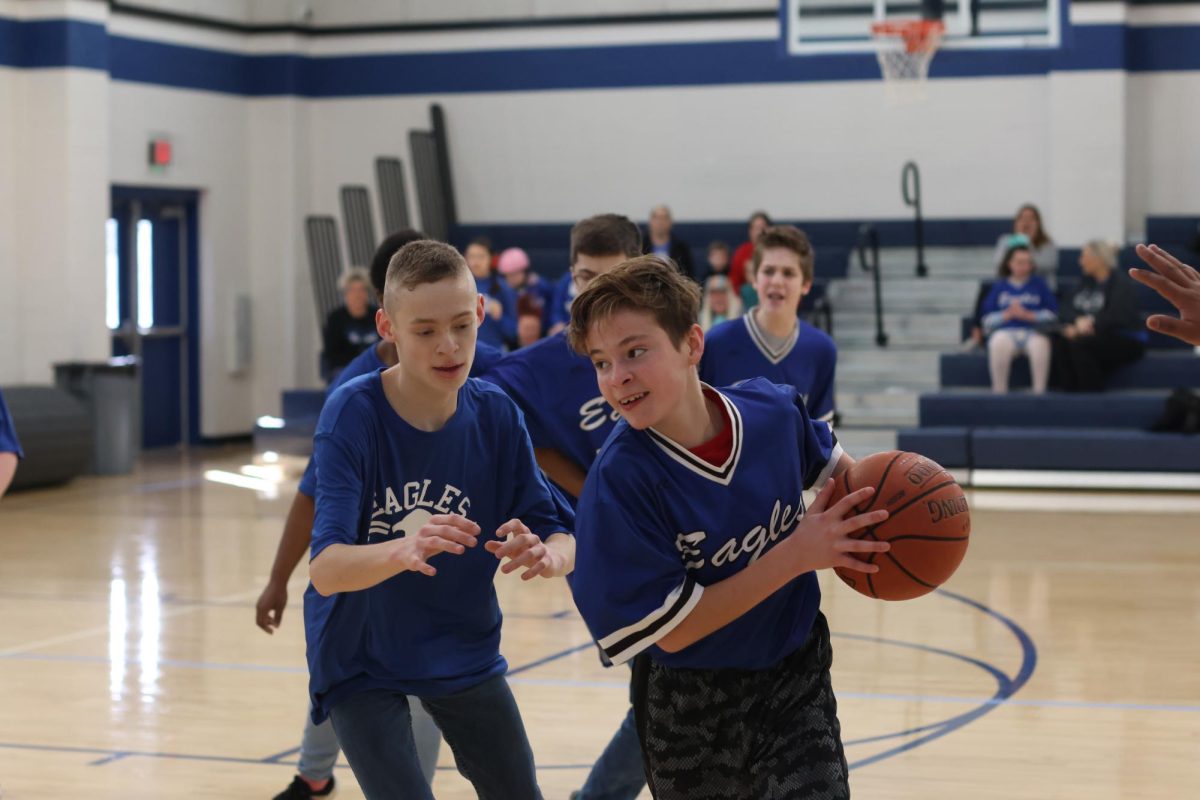 Life Skill Students Play Basketball Game